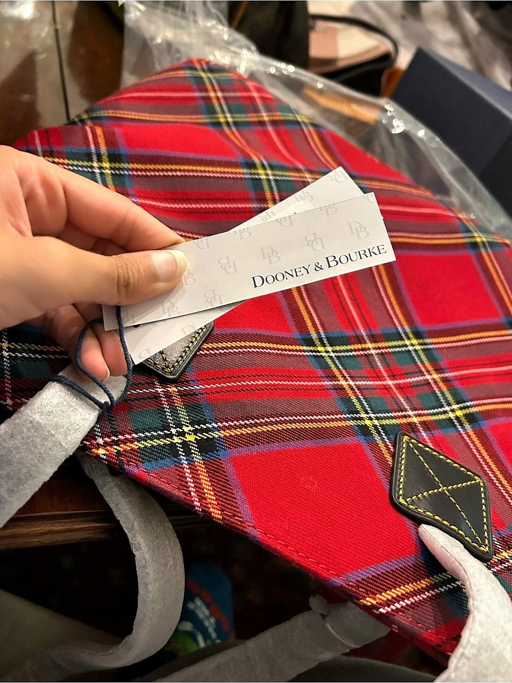 Dooney & Bourke Tartan Collection Gwenny Tote Red NWT - Picture 3 of 4